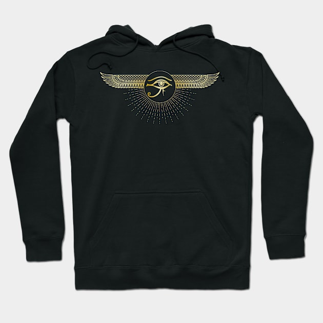 Ancient Egyptian Symbol Eye of Horus Emblem Hoodie by devaleta